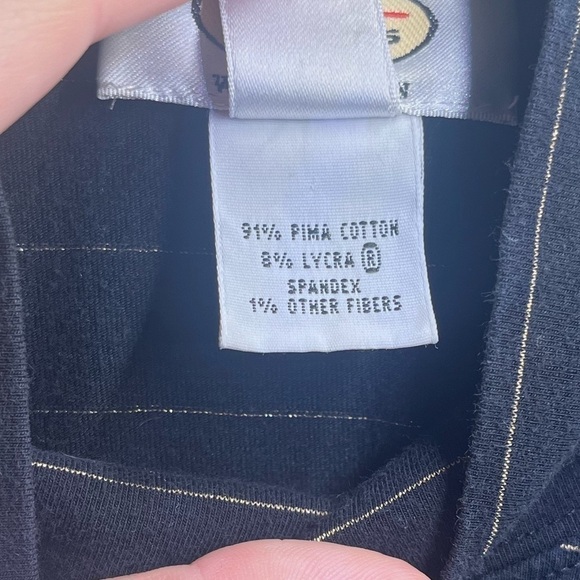 Talbots Cotton Navy Stripe Mock Turtleneck 1X - Picture 3 of 4